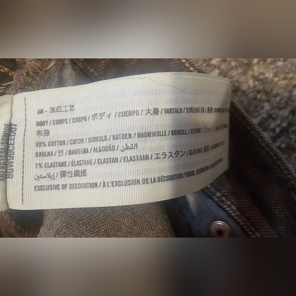 ABERCROMBIE & FITCH 90s Straight Ultra High Rise Curve love jeans. Brown 31 long - Picture 7 of 11